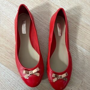 INC Red Flats with Gold Bow 7 Women